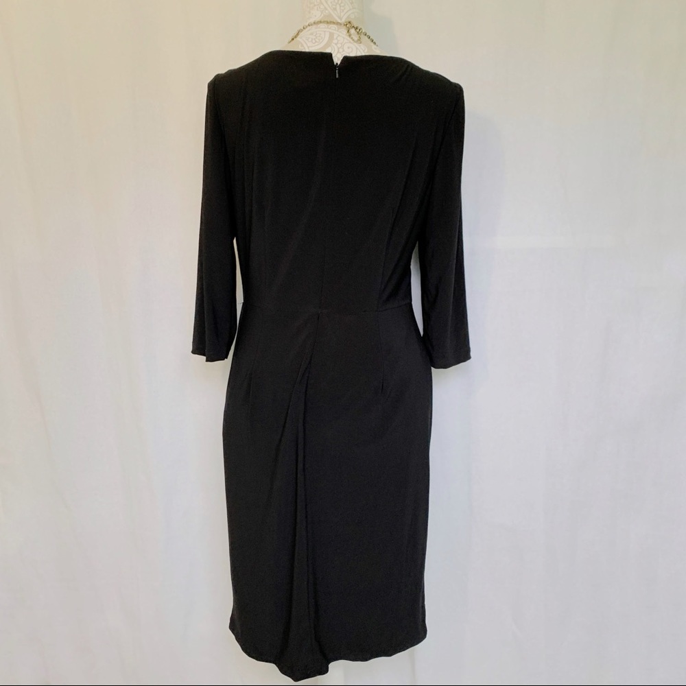 Vince Camuto / Black Cinch Waist Long Sleeve Dress - Picture 4 of 8